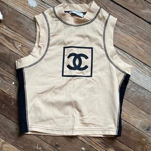 CC Chanel sport turtleneck Crop Shirt